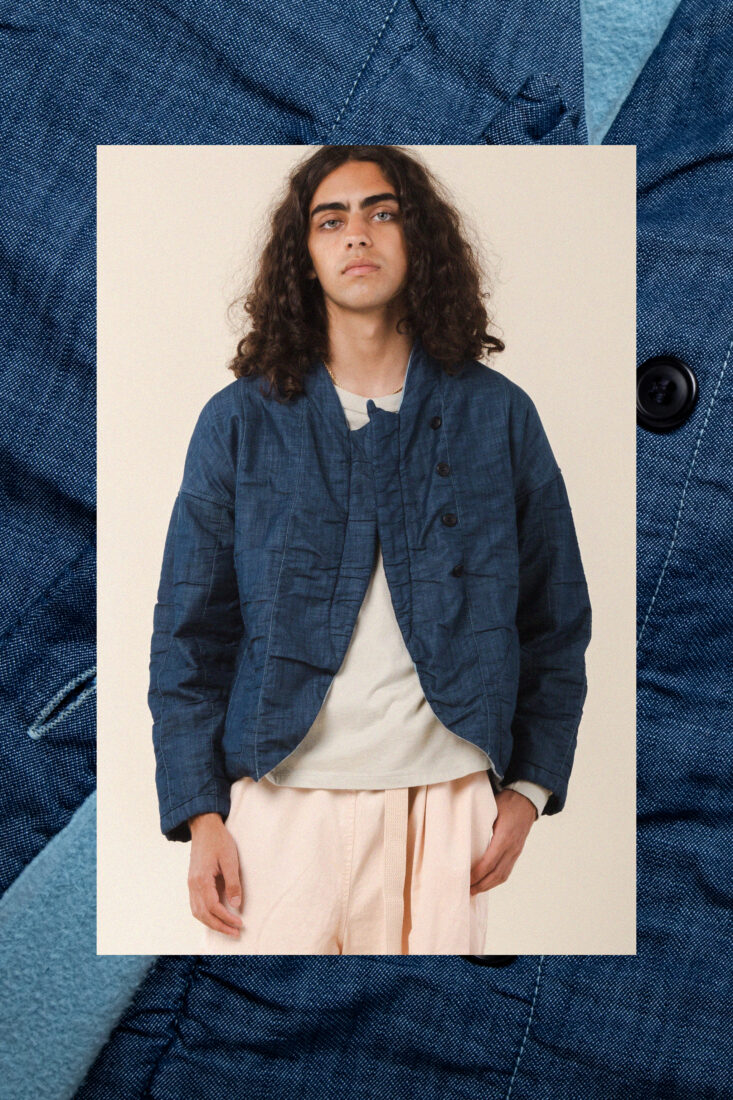 Quilted Spencer denim