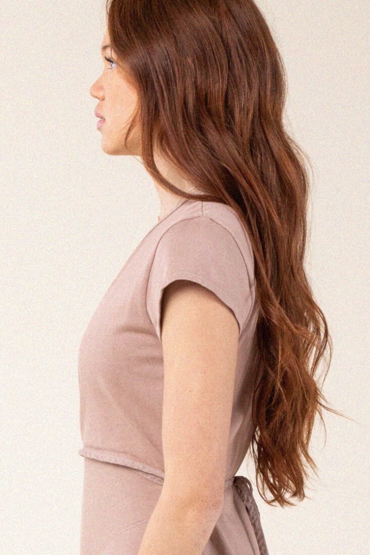 Model wearing Hey There Dress